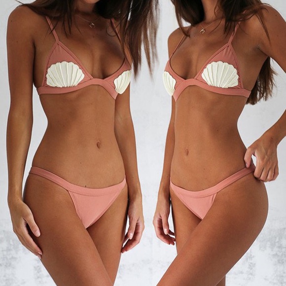 Pink shell bikini set - Picture 4 of 4